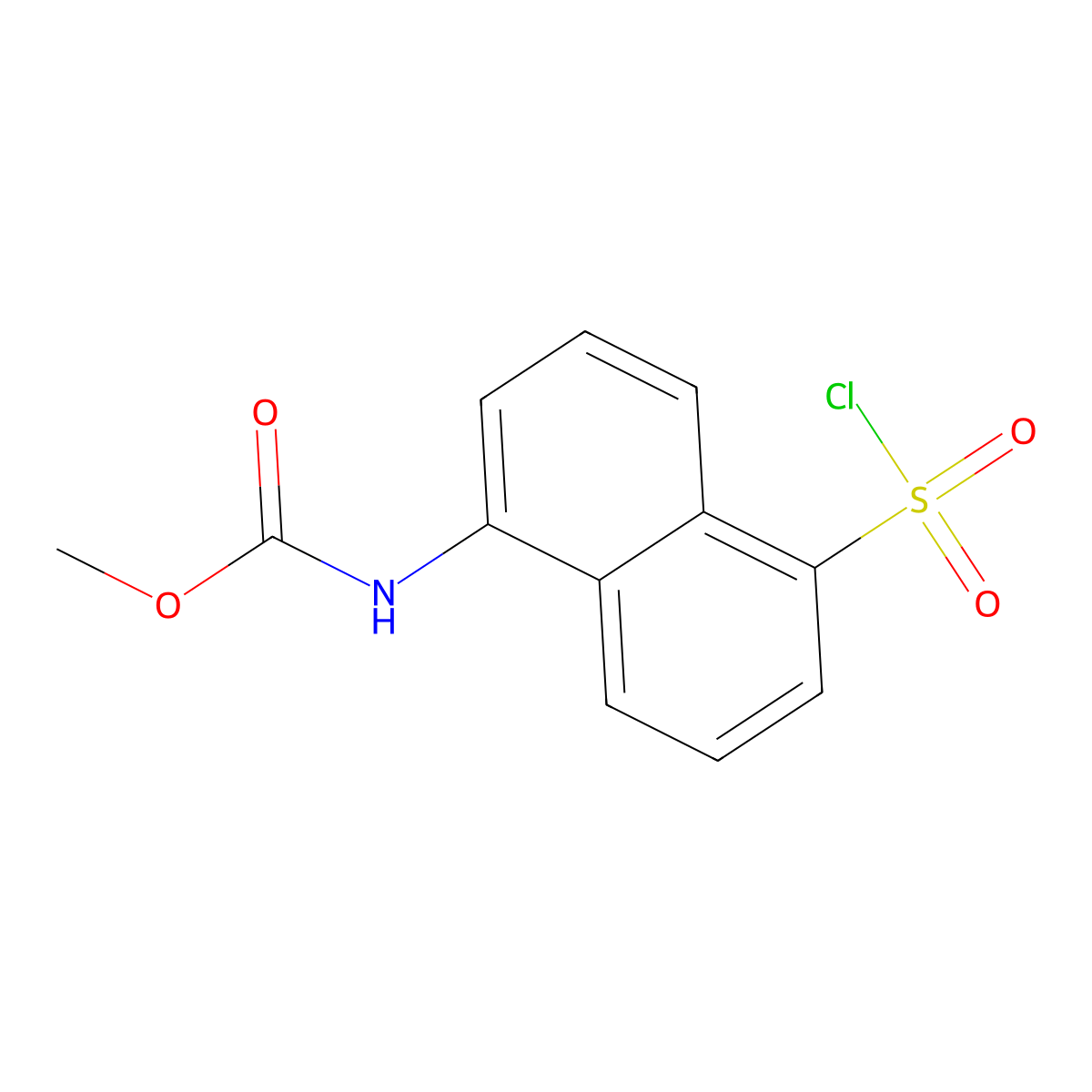 Methyl (5-(chlorosulfonyl)naphthalen-1-yl)carbamate molecular structure, CAS 824413-50-5