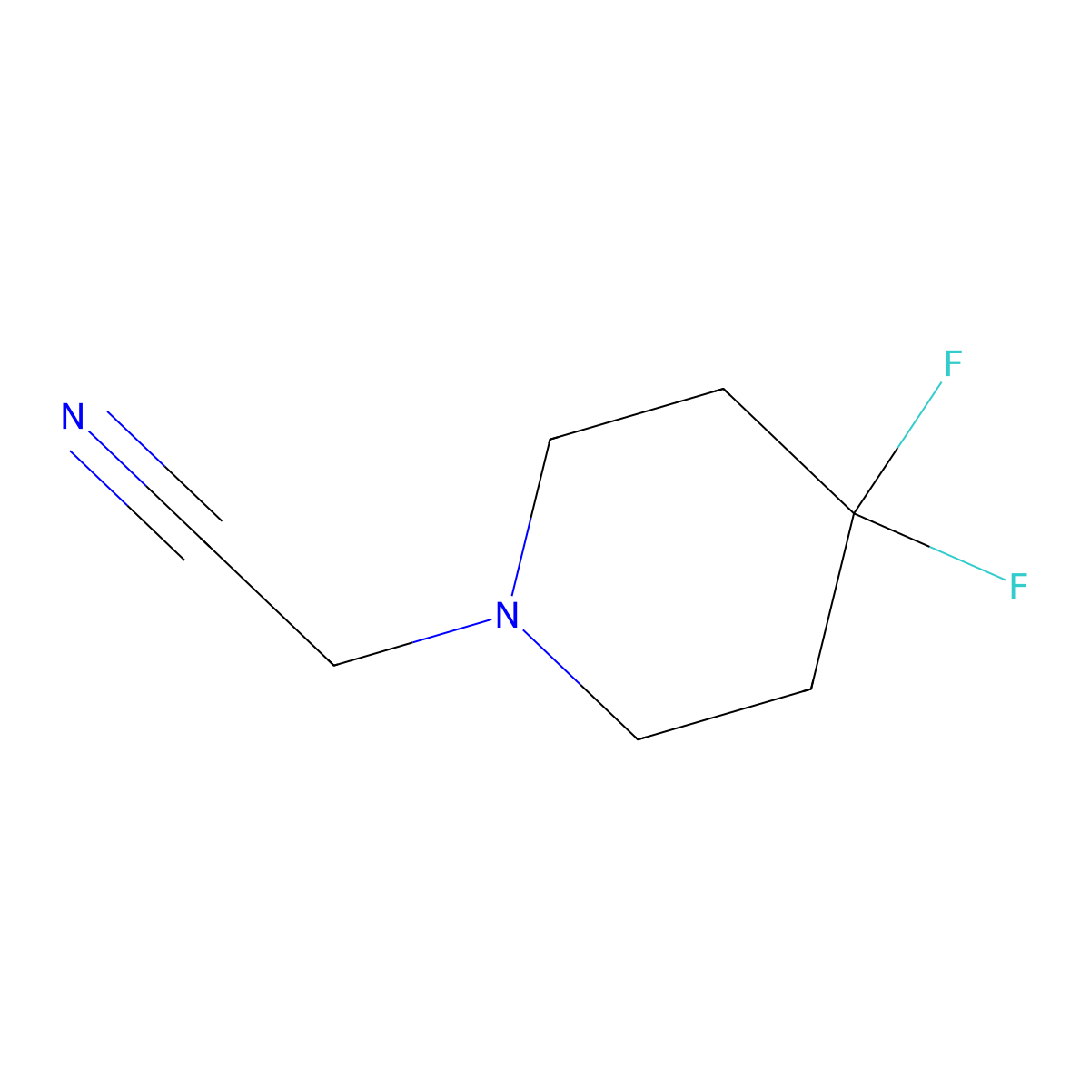 2-(4,4-Difluoropiperidin-1-yl)acetonitrile molecular structure, CAS 824413-96-9