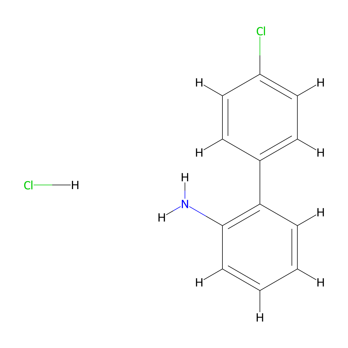 4'-Chloro-biphenyl-2-ylamine hydrochloride molecular structure, CAS 824414-14-4
