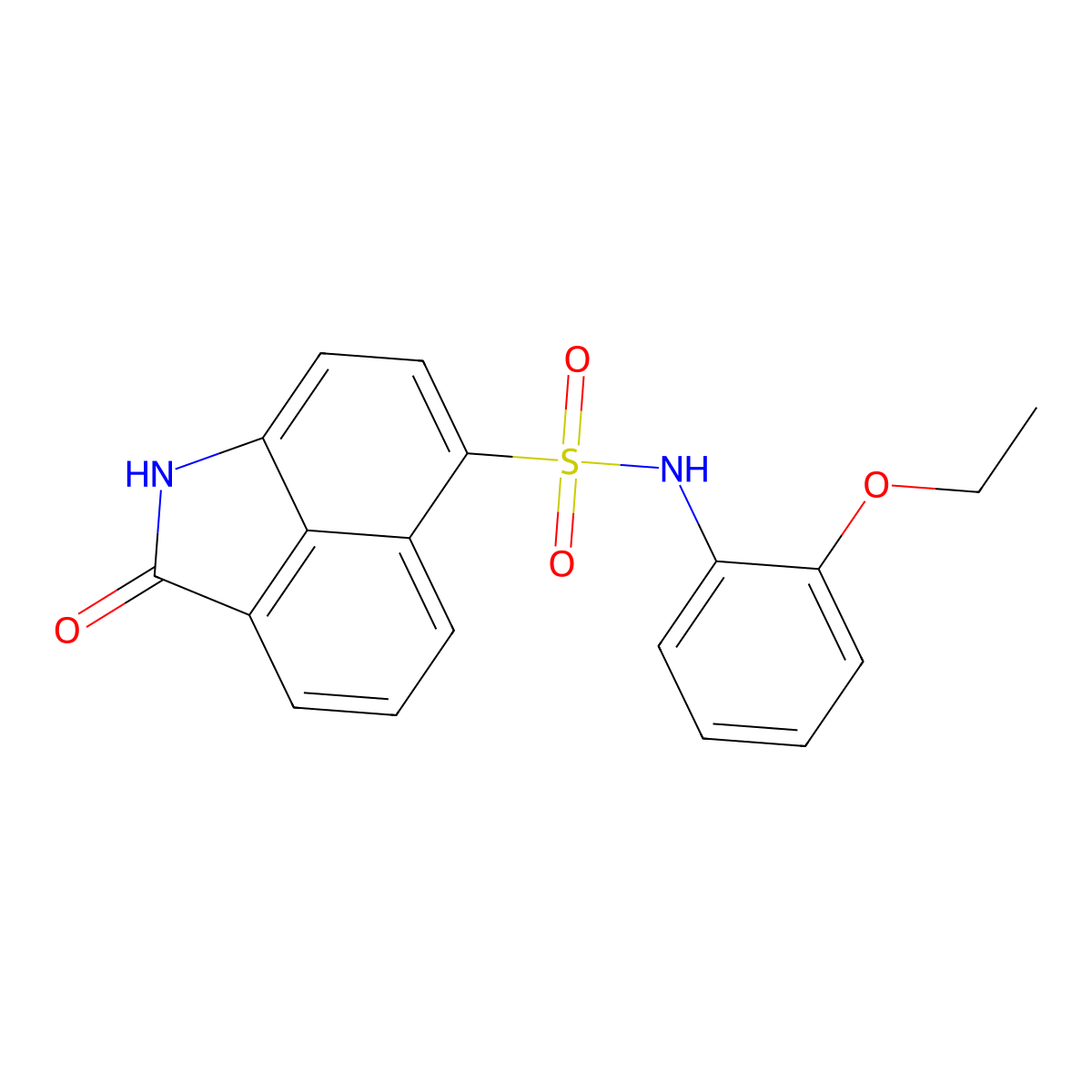 N-(2-ethoxyphenyl)-2-oxo-1,2-dihydrobenzo[cd]indole-6-sulfonamide molecular structure, CAS 824417-21-2