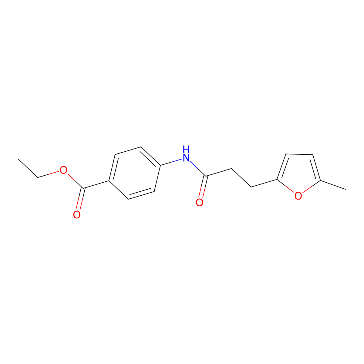 Ethyl 4-[3-(5-methylfuran-2-YL)propanamido]benzoate molecular structure, CAS 824417-25-6