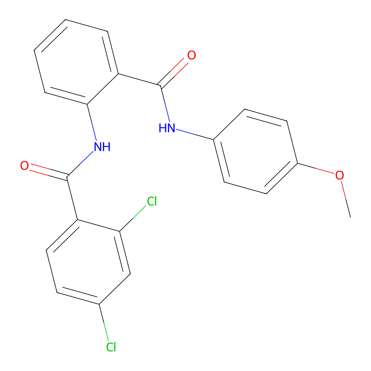 2,4-dichloro-N-[2-[(4-methoxyphenyl)carbamoyl]phenyl]benzamide molecular structure, CAS 824417-59-6