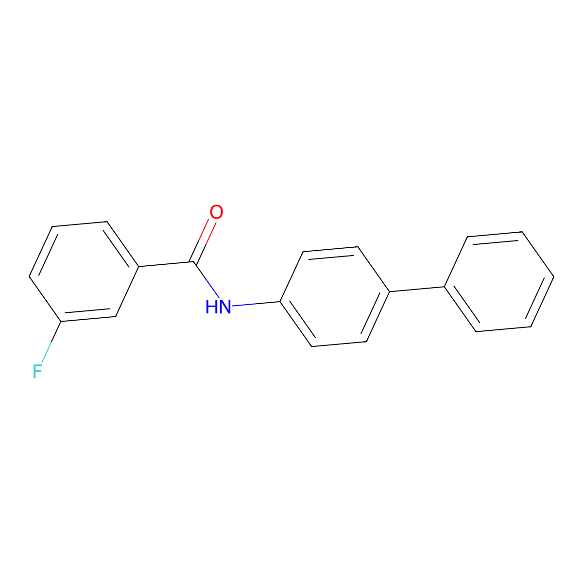 N-[1,1'-biphenyl]-4-yl-3-fluorobenzamide molecular structure, CAS 824417-73-4