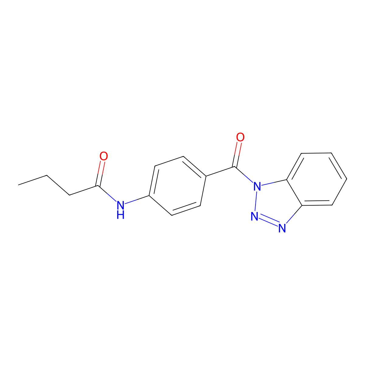 N-[4-(benzotriazole-1-carbonyl)phenyl]butanamide molecular structure, CAS 824419-11-6