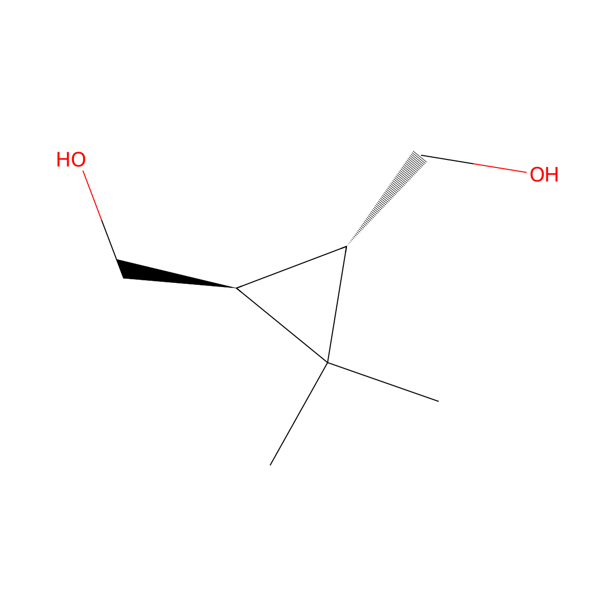 rac-[(1R,3R)-3-(hydroxymethyl)-2,2-dimethylcyclopropyl]methanol molecular structure, CAS 82442-60-2