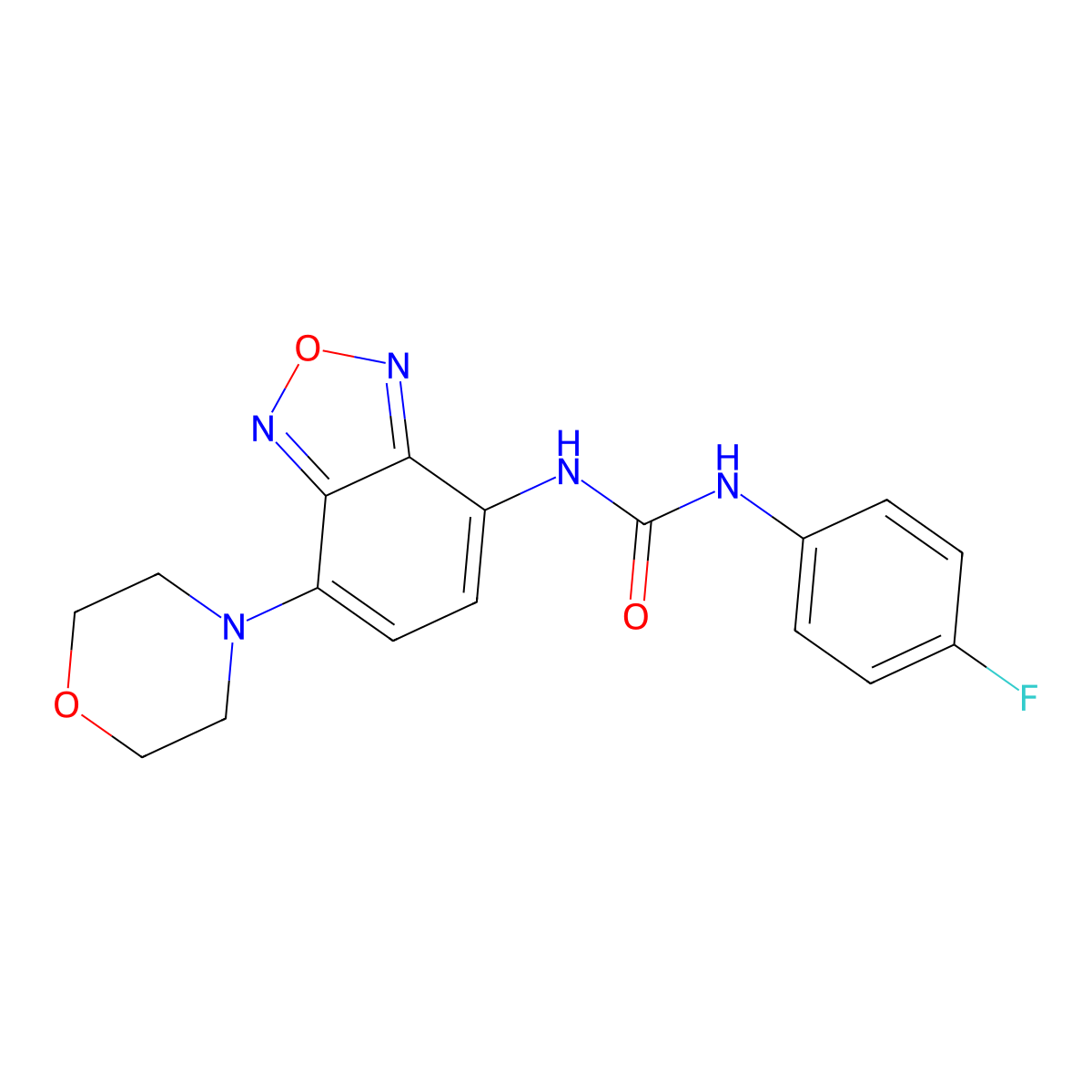 1-(4-Fluorophenyl)-3-(4-morpholin-4-yl-2,1,3-benzoxadiazol-7-yl)urea molecular structure, CAS 824420-08-8