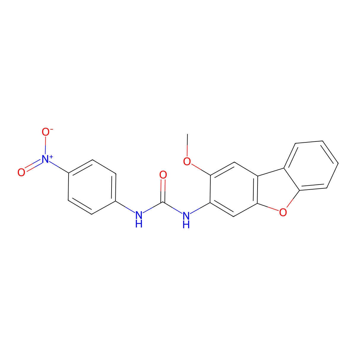 1-(2-Methoxydibenzofuran-3-yl)-3-(4-nitrophenyl)urea molecular structure, CAS 824420-55-5