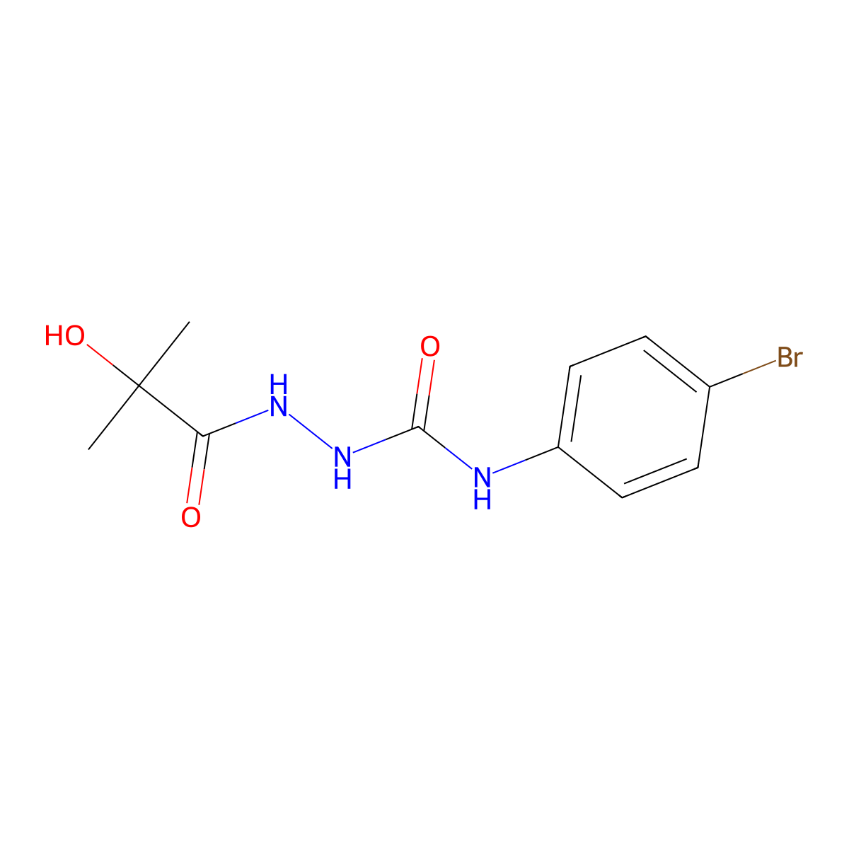 1-(4-Bromophenyl)-3-[(2-hydroxy-2-methylpropanoyl)amino]urea molecular structure, CAS 824420-66-8