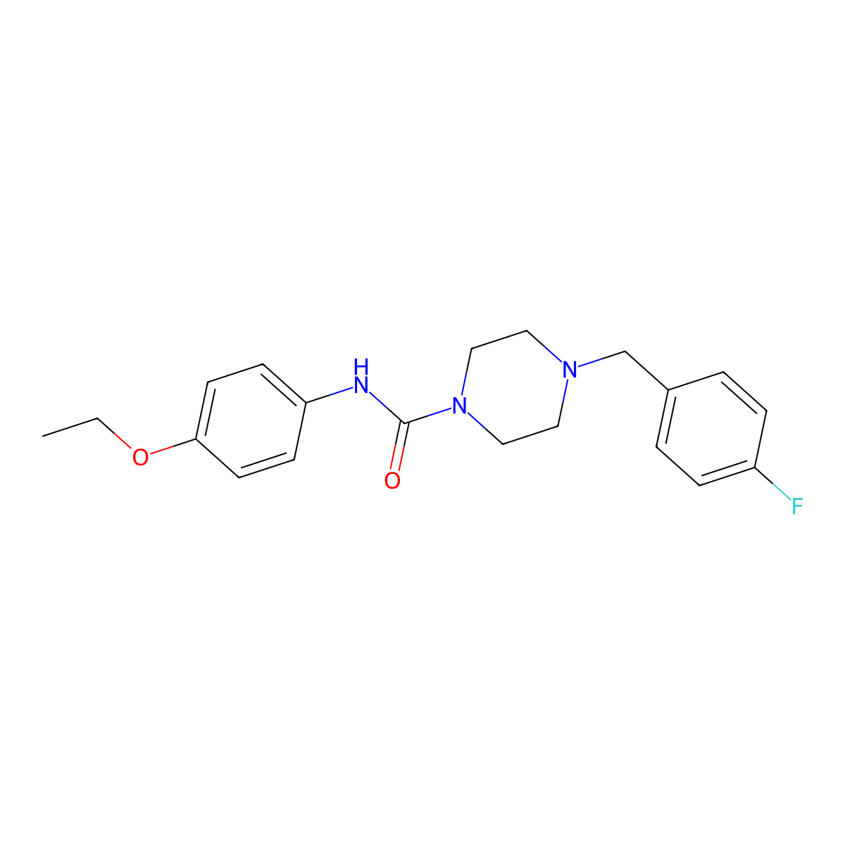 N-(4-ethoxyphenyl)-4-[(4-fluorophenyl)methyl]piperazine-1-carboxamide molecular structure, CAS 824420-98-6