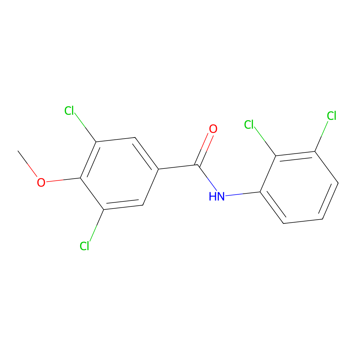 3,5-dichloro-N-(2,3-dichlorophenyl)-4-methoxybenzamide molecular structure, CAS 824422-39-1