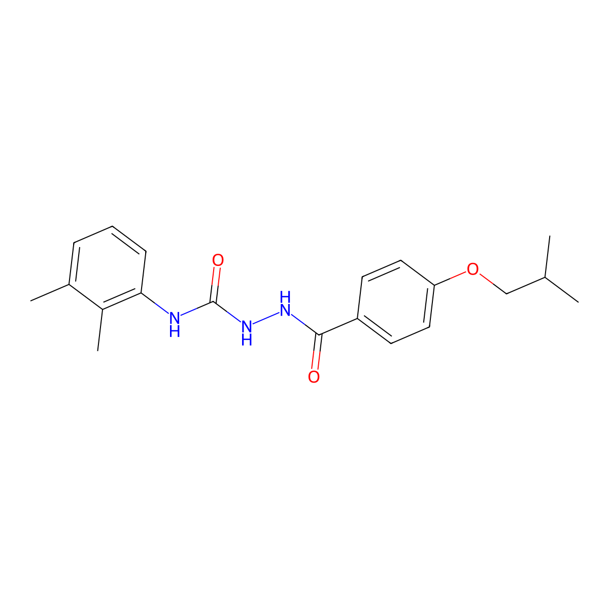 1-(2,3-Dimethylphenyl)-3-[[4-(2-methylpropoxy)benzoyl]amino]urea molecular structure, CAS 824422-80-2