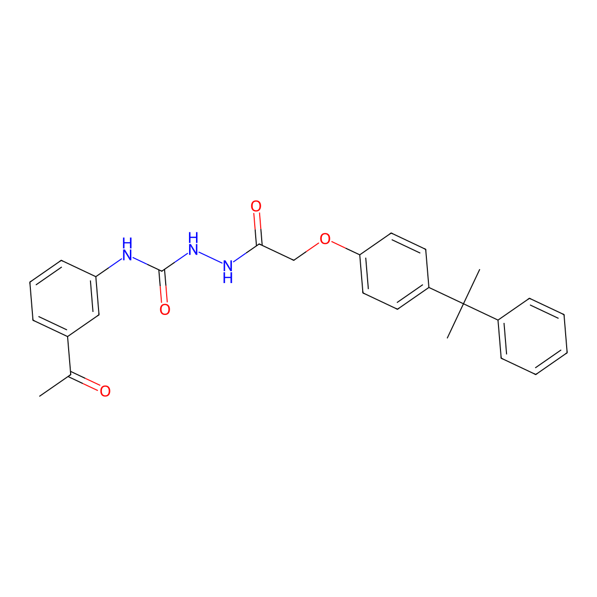 1-(3-Acetylphenyl)-3-[[2-[4-(2-phenylpropan-2-yl)phenoxy]acetyl]amino]urea molecular structure, CAS 824423-03-2