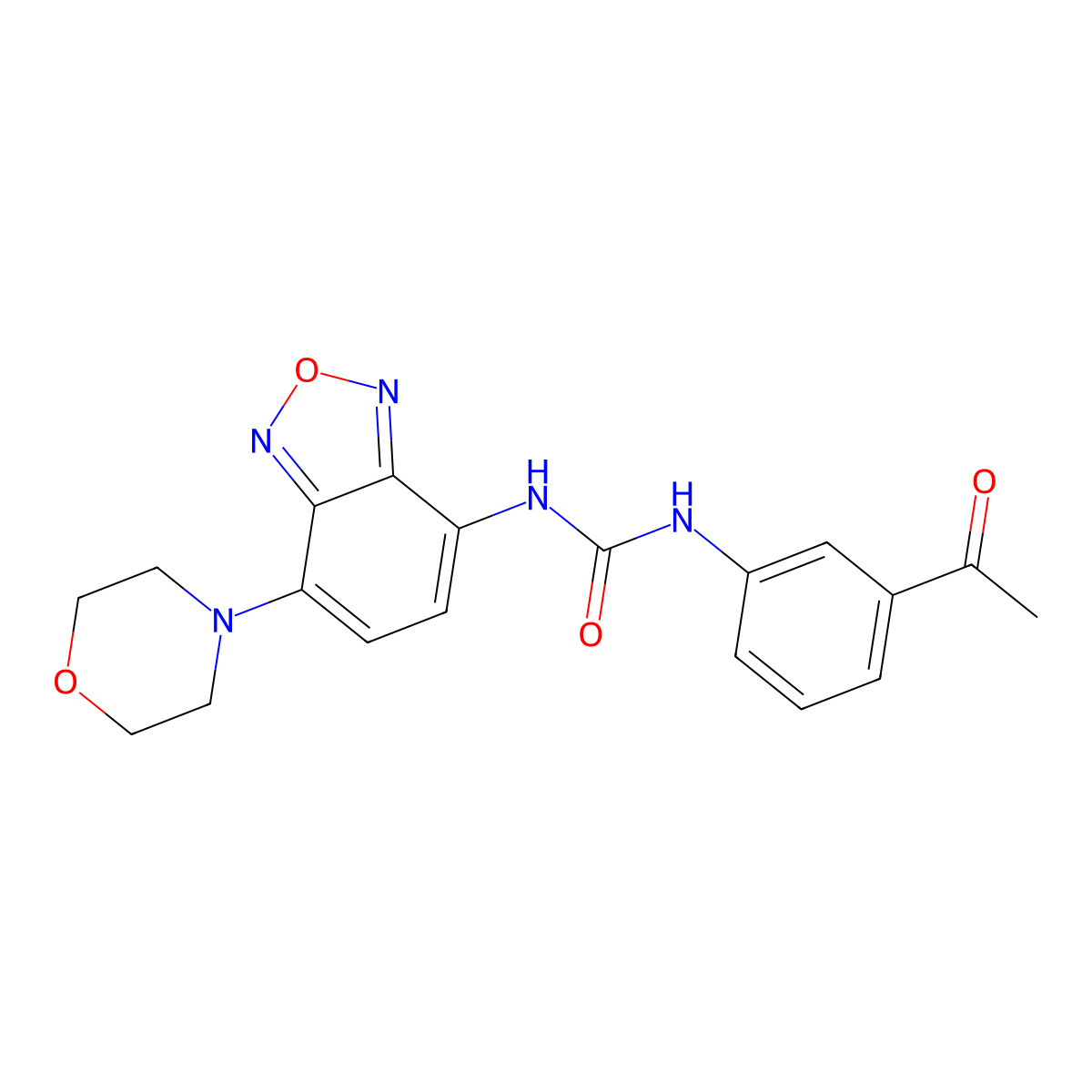 1-(3-Acetylphenyl)-3-(7-morpholinobenzo[c][1,2,5]oxadiazol-4-yl)urea molecular structure, CAS 824423-23-6