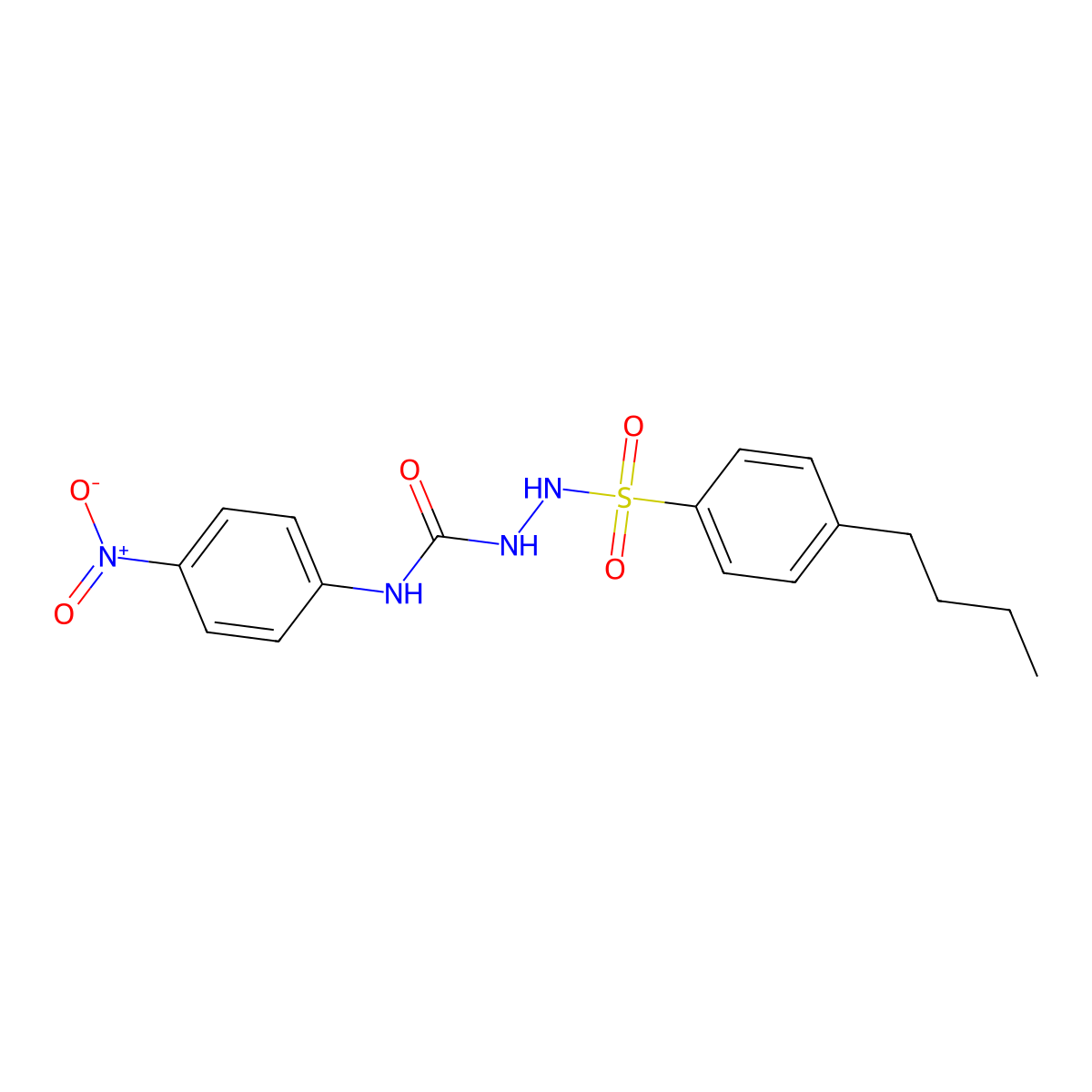 1-[(4-Butylphenyl)sulfonylamino]-3-(4-nitrophenyl)urea molecular structure, CAS 824423-31-6