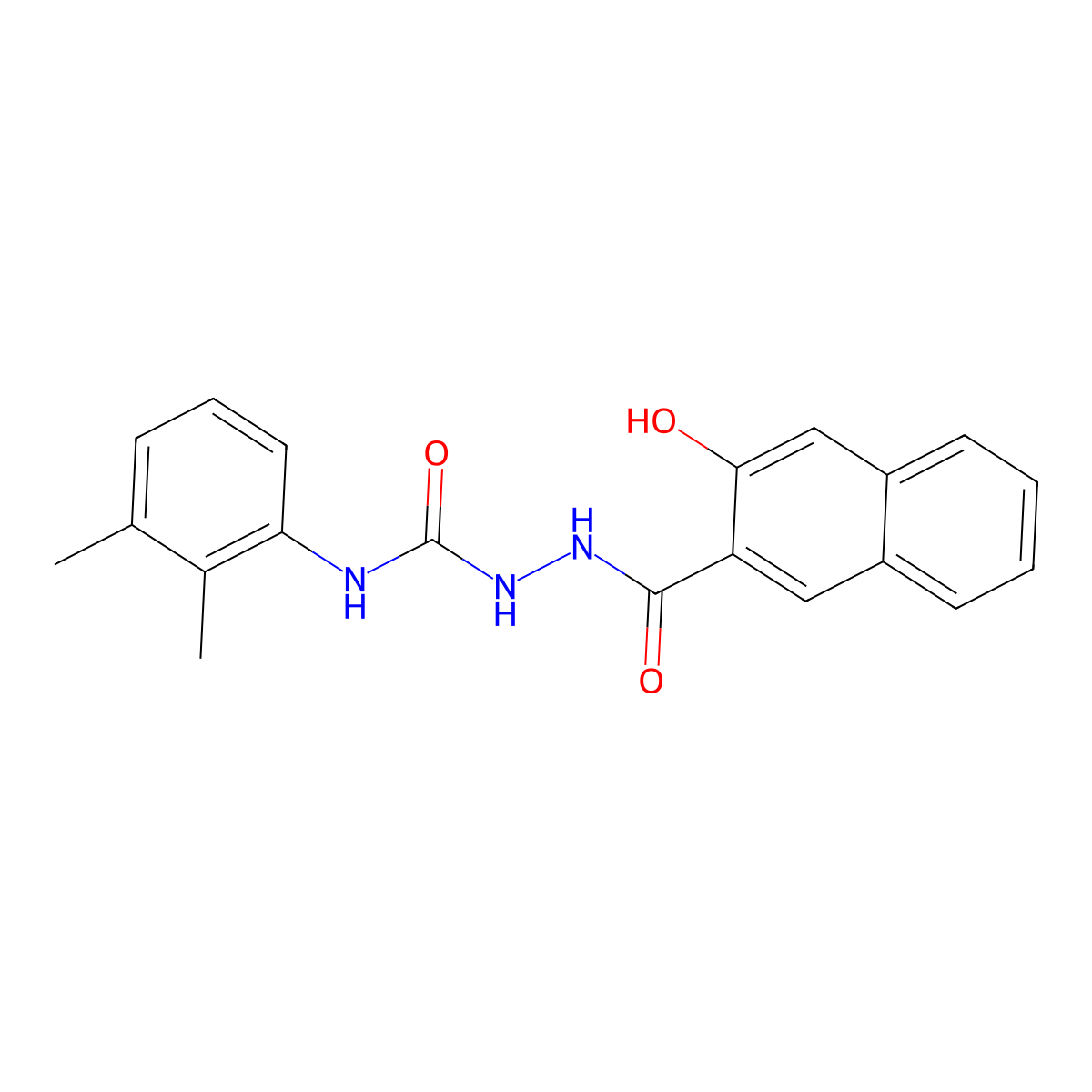 1-(2,3-Dimethylphenyl)-3-[(3-hydroxynaphthalene-2-carbonyl)amino]urea molecular structure, CAS 824423-46-3