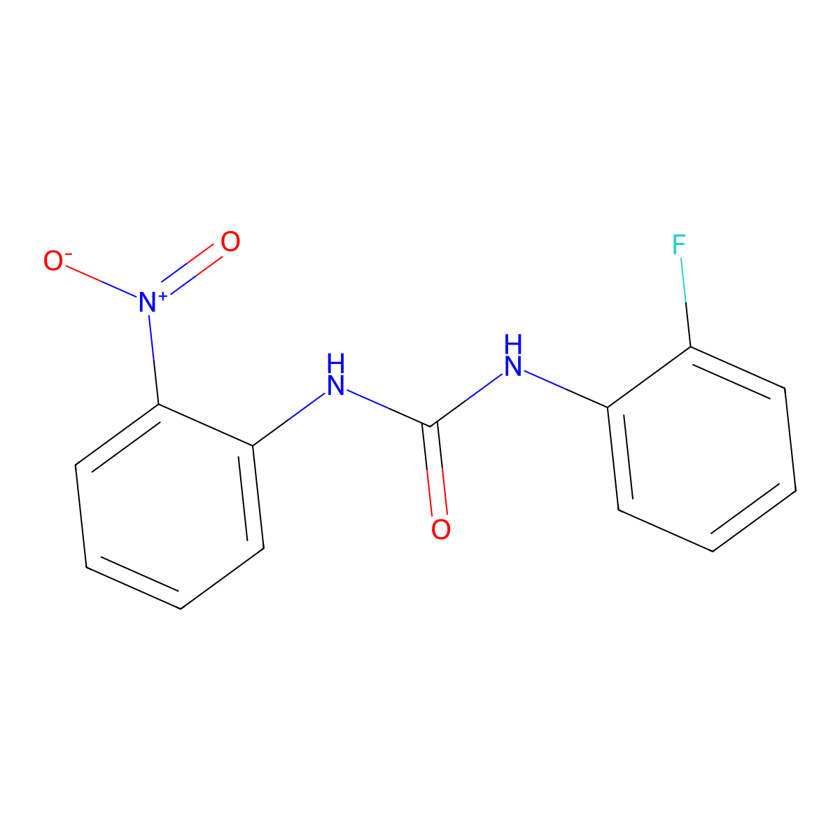 1-(2-Fluorophenyl)-3-(2-nitrophenyl)urea molecular structure, CAS 824423-50-9