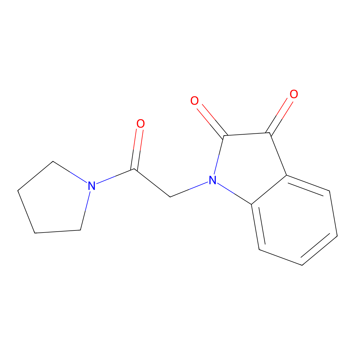 1-[2-oxo-2-(pyrrolidin-1-yl)ethyl]-1H-indole-2,3-dione molecular structure, CAS 824423-80-5