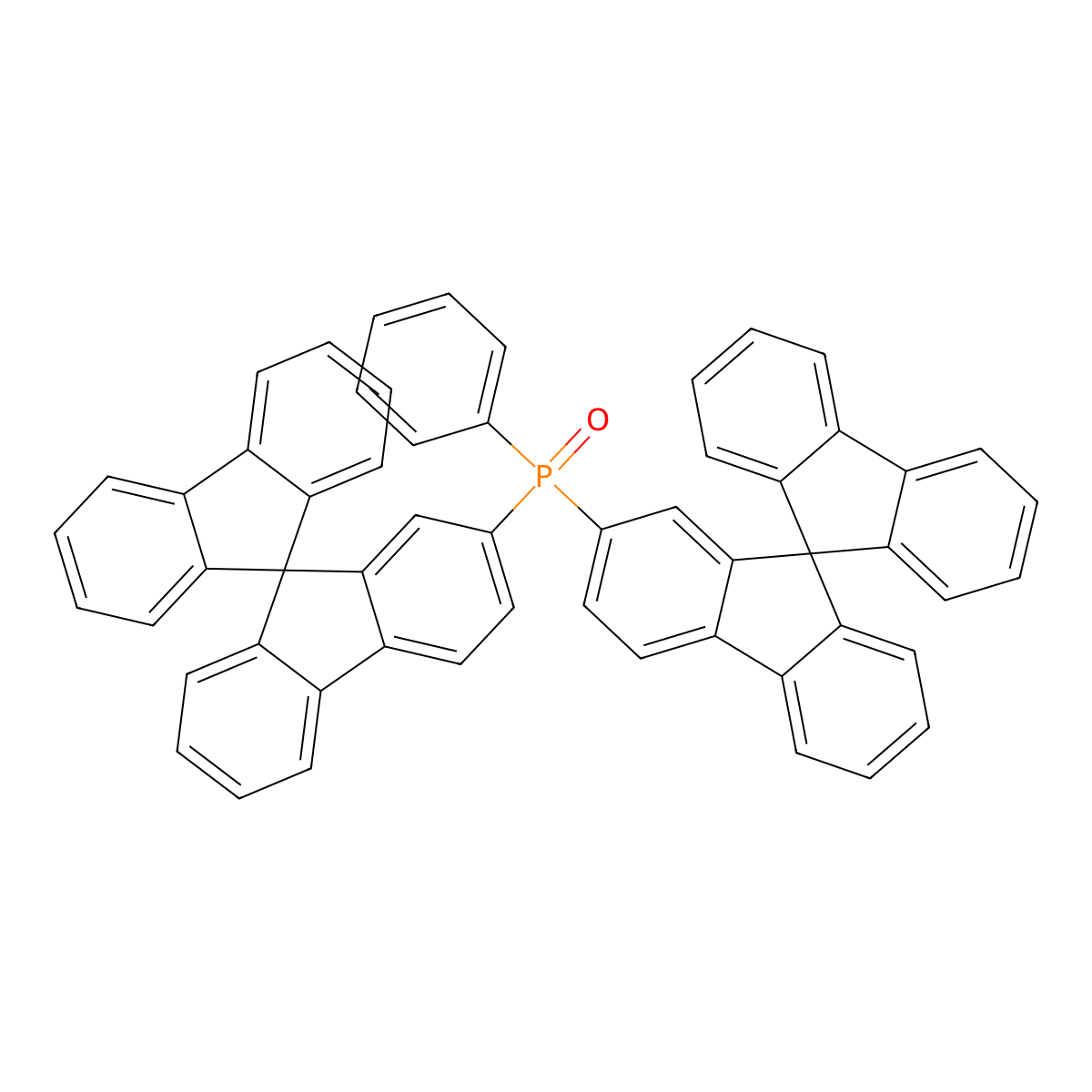 Phosphine oxide, phenylbis(9,9'-spirobi[9H-fluoren]-2-yl)- molecular structure, CAS 824426-27-9