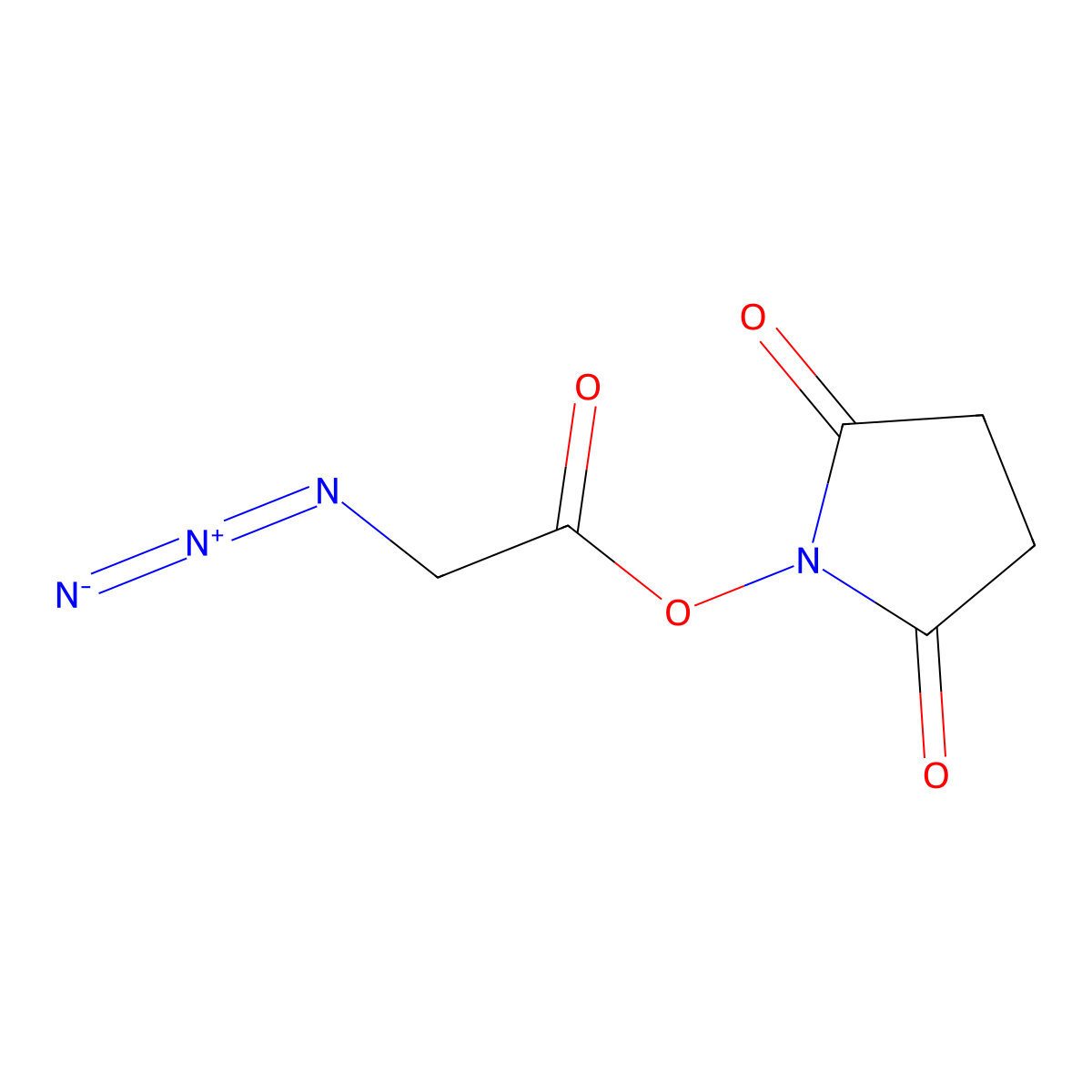 2,5-Dioxopyrrolidin-1-yl 2-azidoacetate molecular structure, CAS 824426-32-6