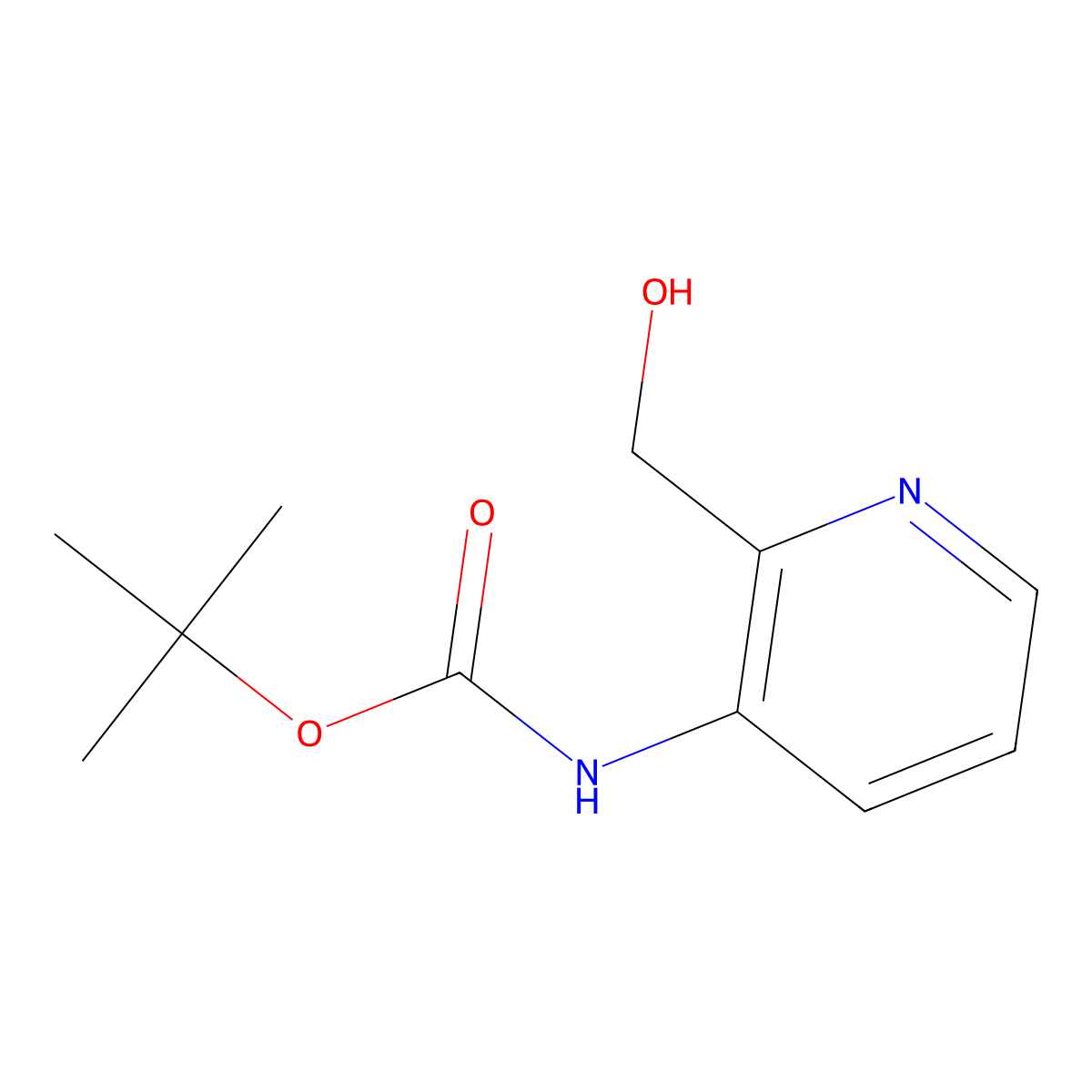 tert-Butyl (2-(hydroxymethyl)pyridin-3-yl)carbamate molecular structure, CAS 824429-51-8