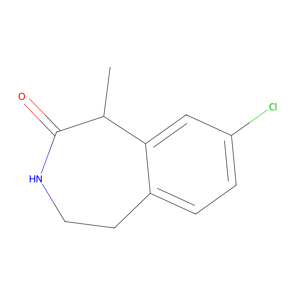 8-Chloro-1-methyl-4,5-dihydro-1H-benzo[d]azepin-2(3H)-one molecular structure, CAS 824430-77-5