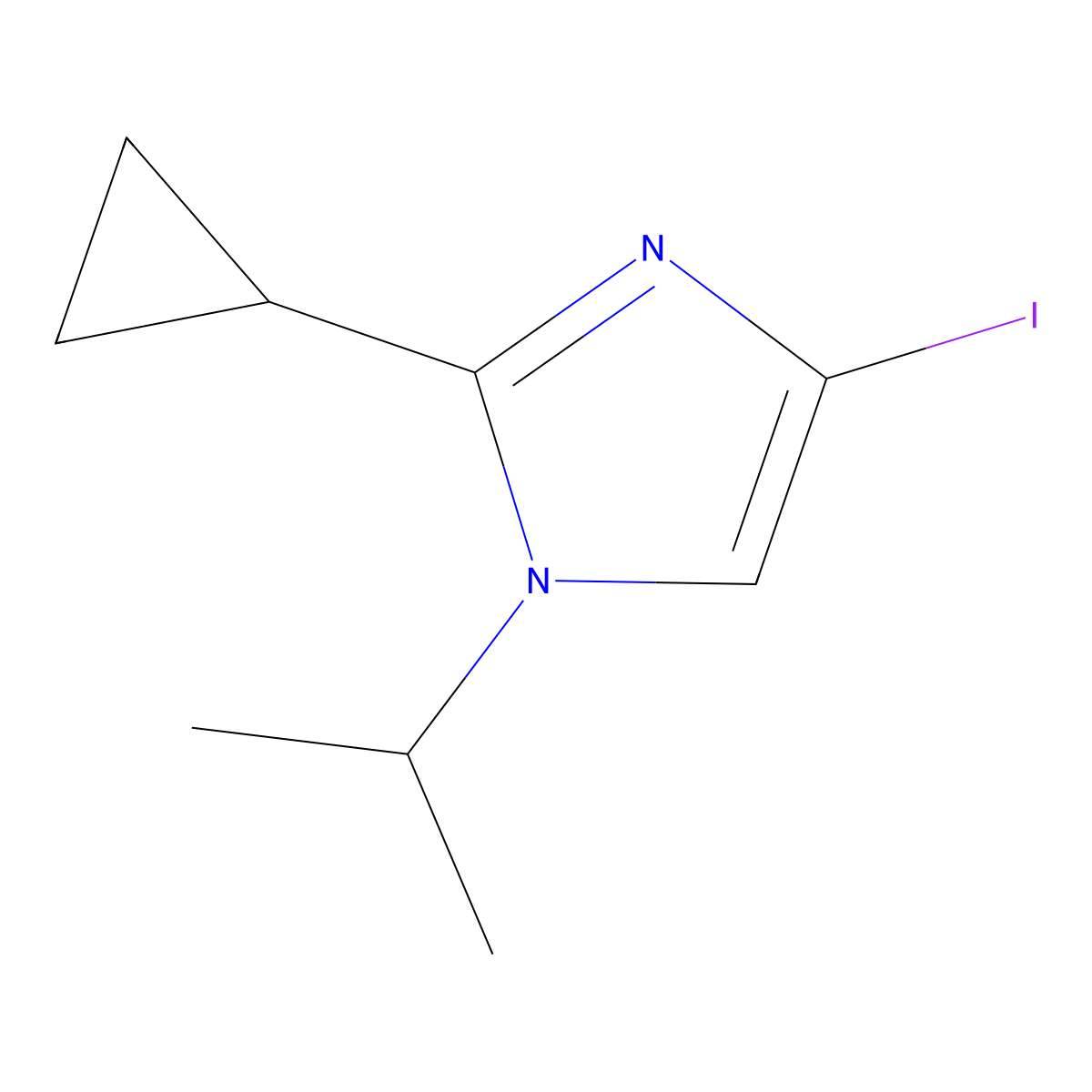 2-Cyclopropyl-4-iodo-1-isopropyl-1H-imidazole molecular structure, CAS 824431-88-1