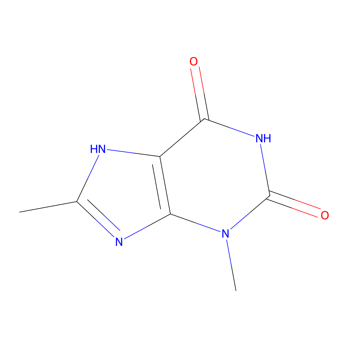 3,8-Dimethyl-3,7-dihydro-1H-purine-2,6-dione molecular structure, CAS 82448-39-3