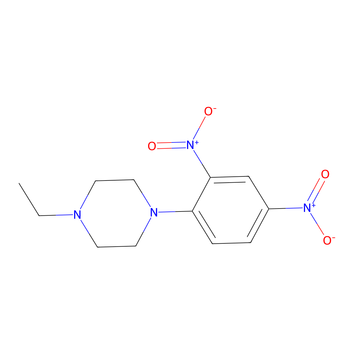 1-(2,4-Dinitrophenyl)-4-ethylpiperazine molecular structure, CAS 82448-40-6