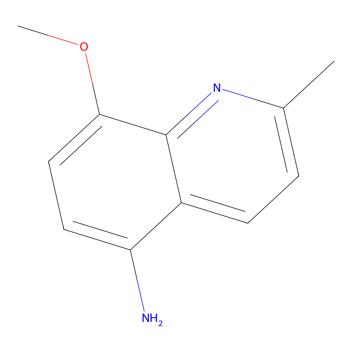 8-Methoxy-2-methylquinolin-5-amine molecular structure, CAS 82450-28-0