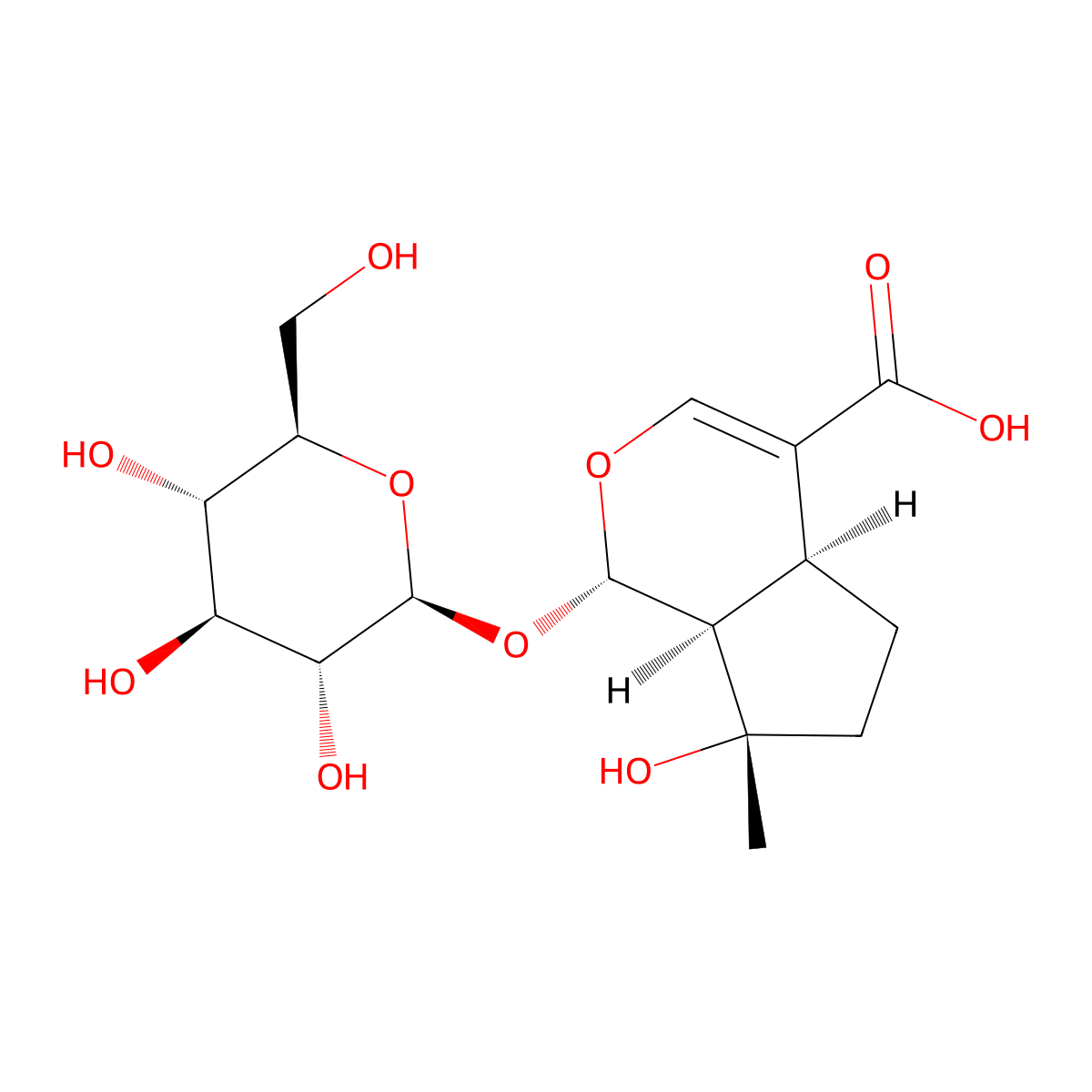 Mussaenosidic acid molecular structure, CAS 82451-22-7