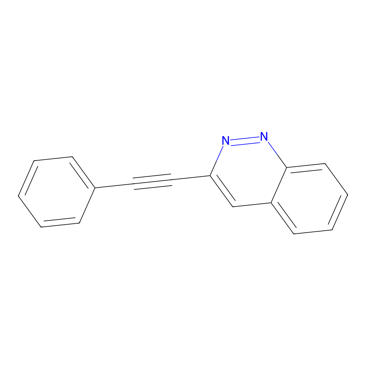 3-(Phenylethynyl)cinnoline molecular structure, CAS 82453-35-8