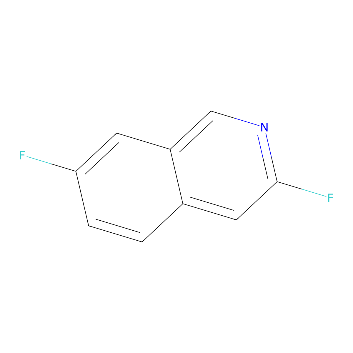 3,7-Difluoroisoquinoline molecular structure, CAS 82455-44-5