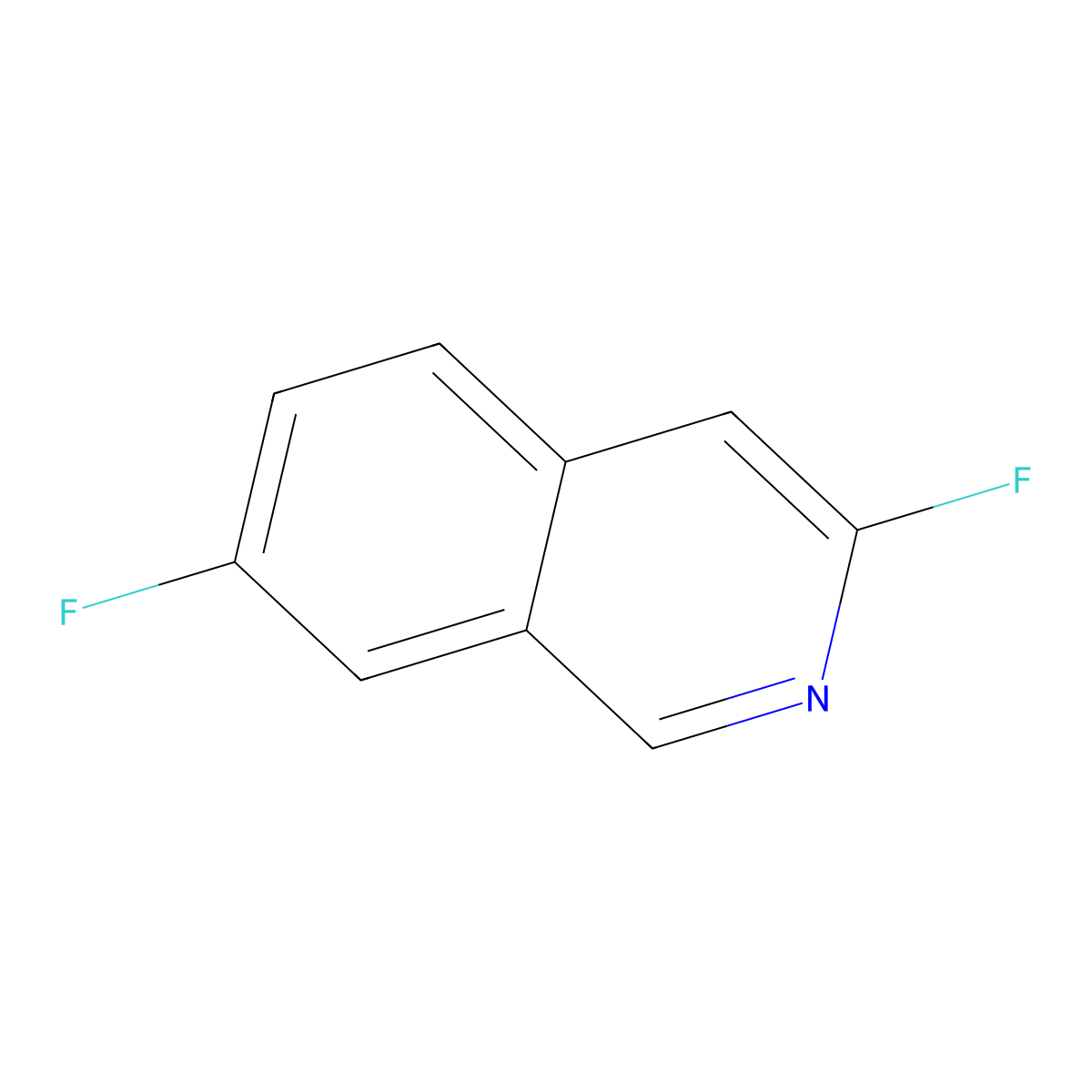 3,7-Difluoroisoquinoline molecular structure, CAS 82455-44-5