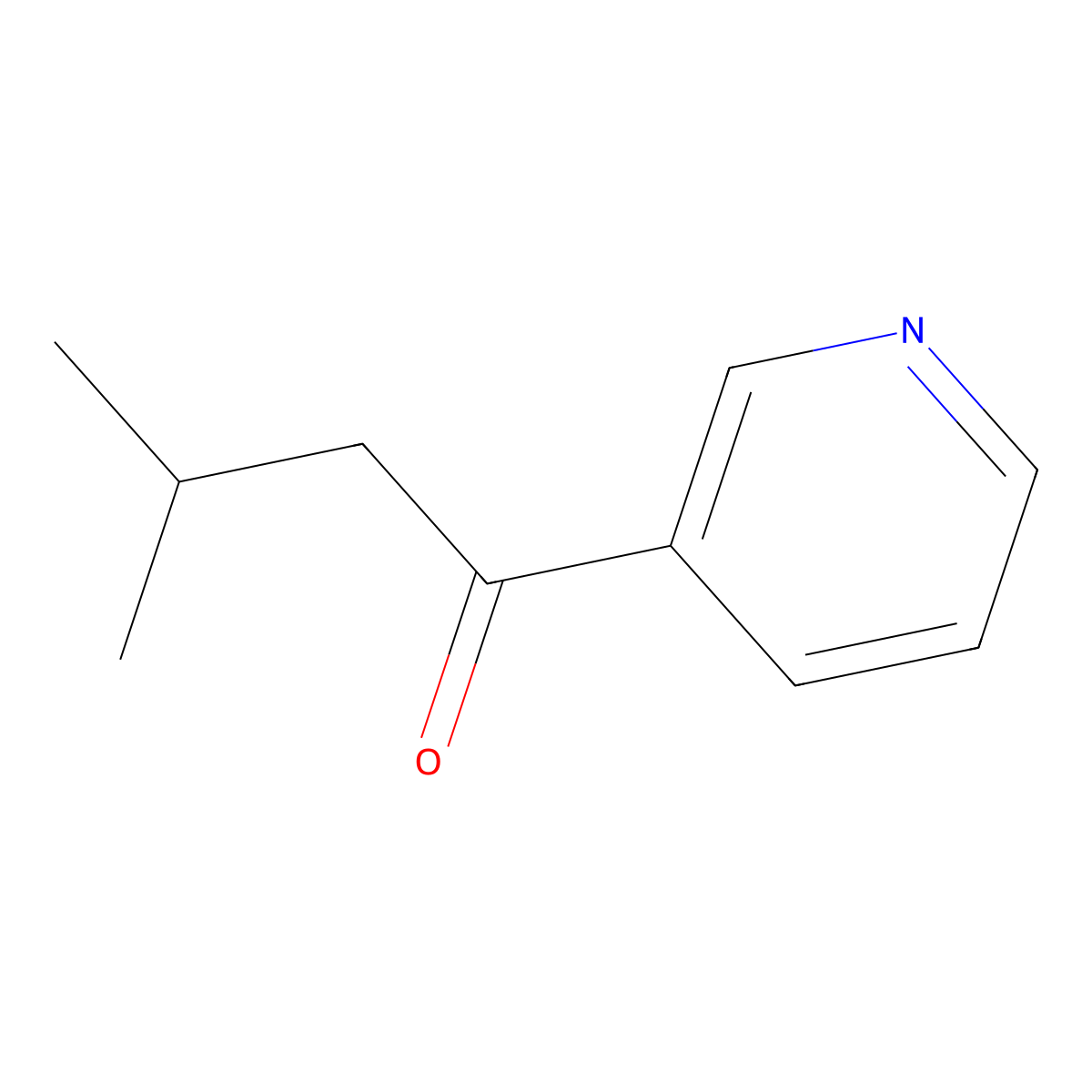 3-Methyl-1-(3-pyridyl)-1-butanone molecular structure, CAS 82465-52-9