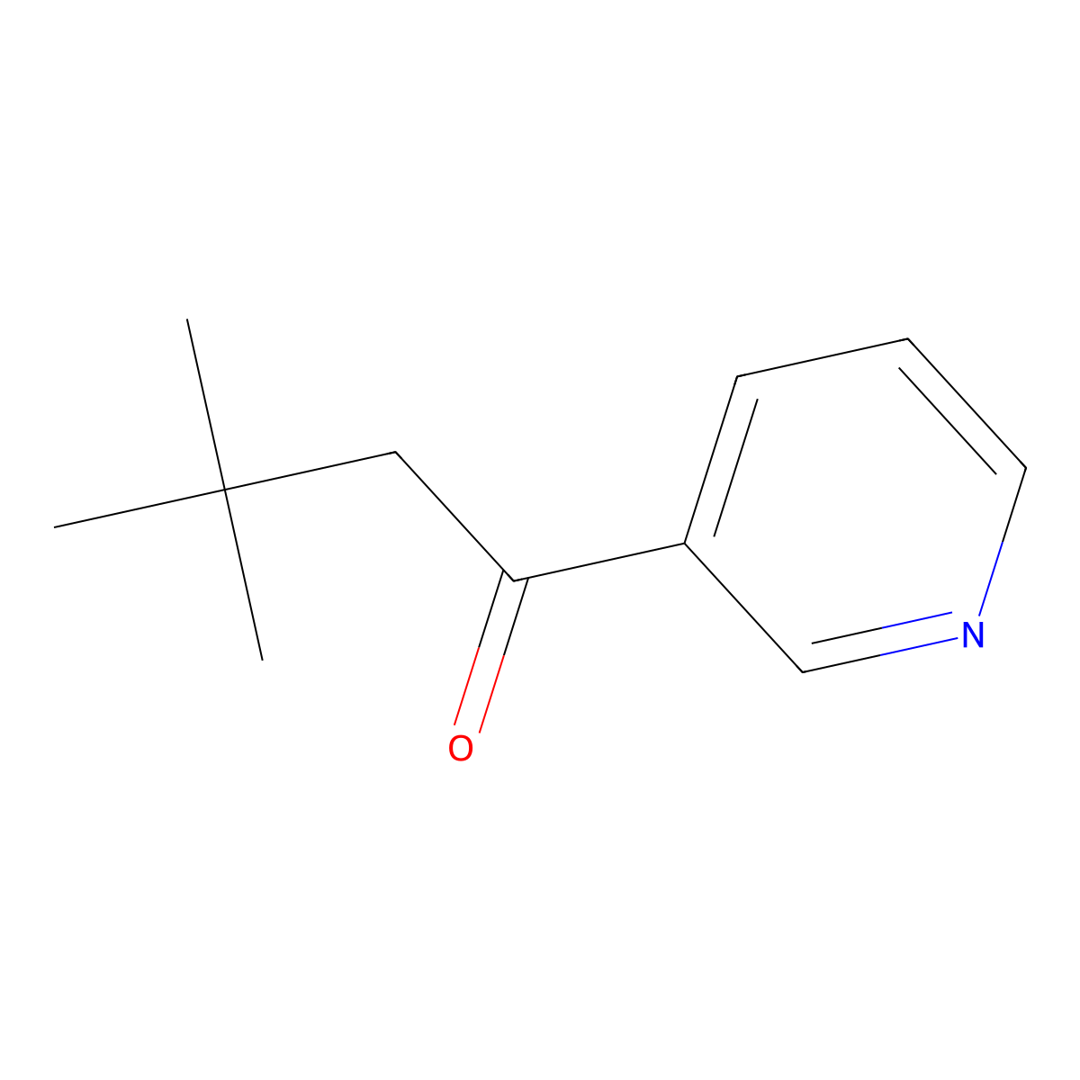 3,3-Dimethyl-1-(3-pyridinyl)-1-butanone molecular structure, CAS 82465-53-0