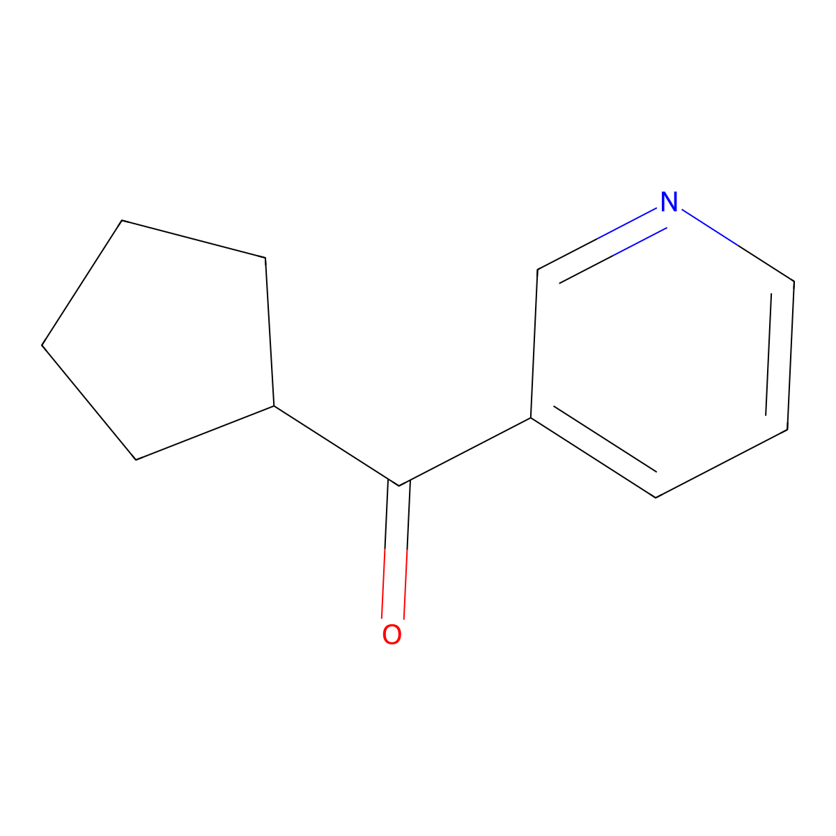 Cyclopentyl(pyridin-3-yl)methanone molecular structure, CAS 82465-75-6