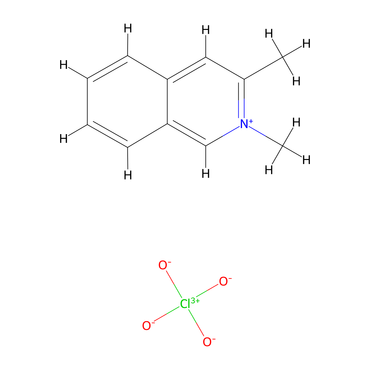 2,3-Dimethylisoquinolin-2-ium perchlorate molecular structure, CAS 82466-00-0