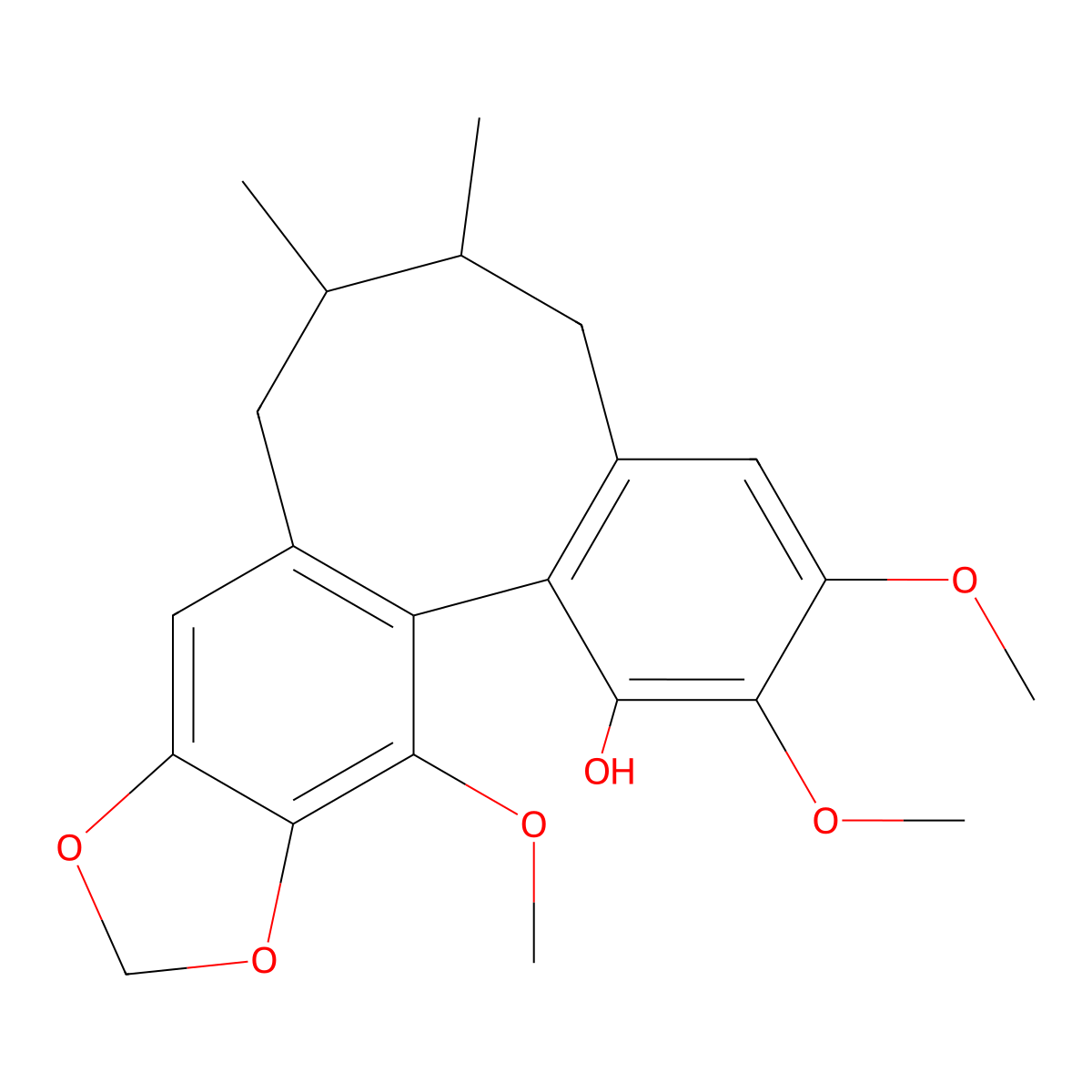 R(+)-Gomisin M1 molecular structure, CAS 82467-50-3