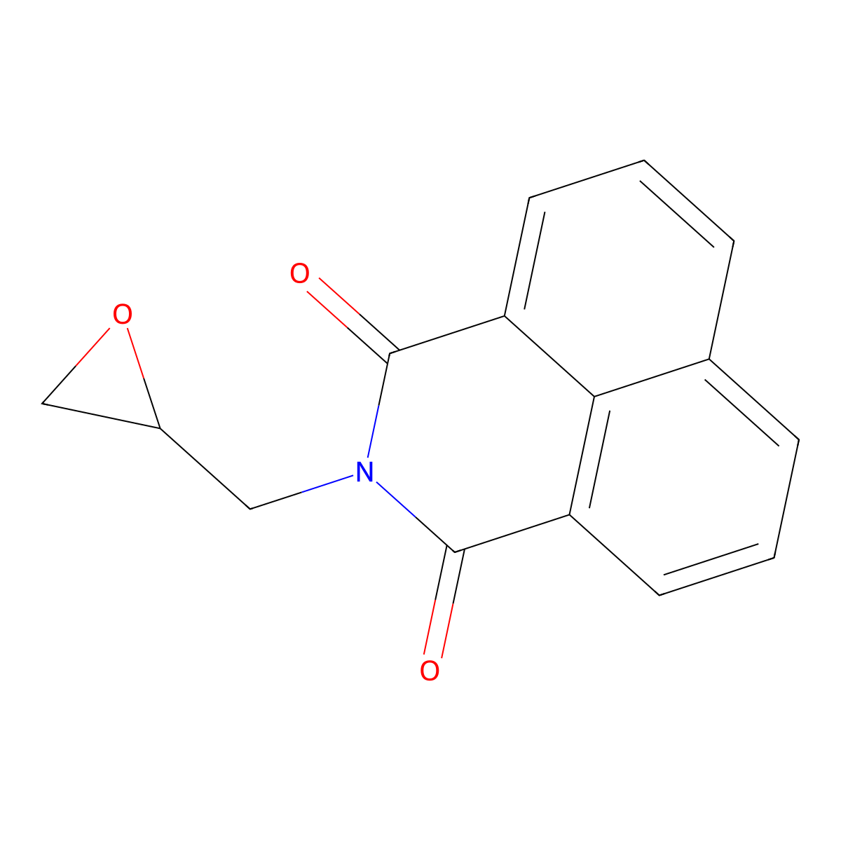 2-(oxiran-2-ylmethyl)-1H-benzo[de]isoquinoline-1,3(2H)-dione molecular structure, CAS 82470-72-2
