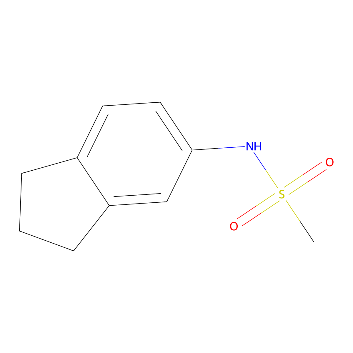 N-(2,3-dihydro-1H-inden-5-yl)methanesulfonamide molecular structure, CAS 82471-86-1
