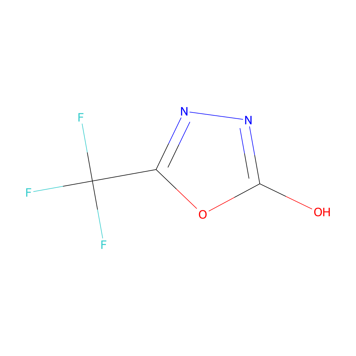 5-(Trifluoromethyl)-1,3,4-oxadiazol-2-OL molecular structure, CAS 82476-06-0