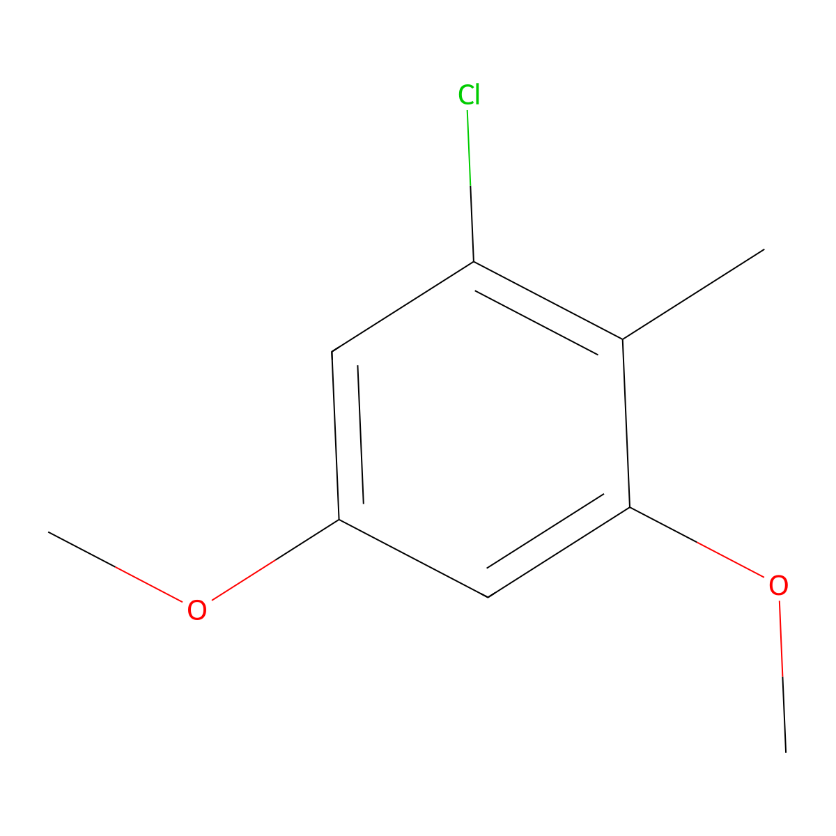 1-Chloro-3,5-dimethoxy-2-methylbenzene molecular structure, CAS 82477-58-5