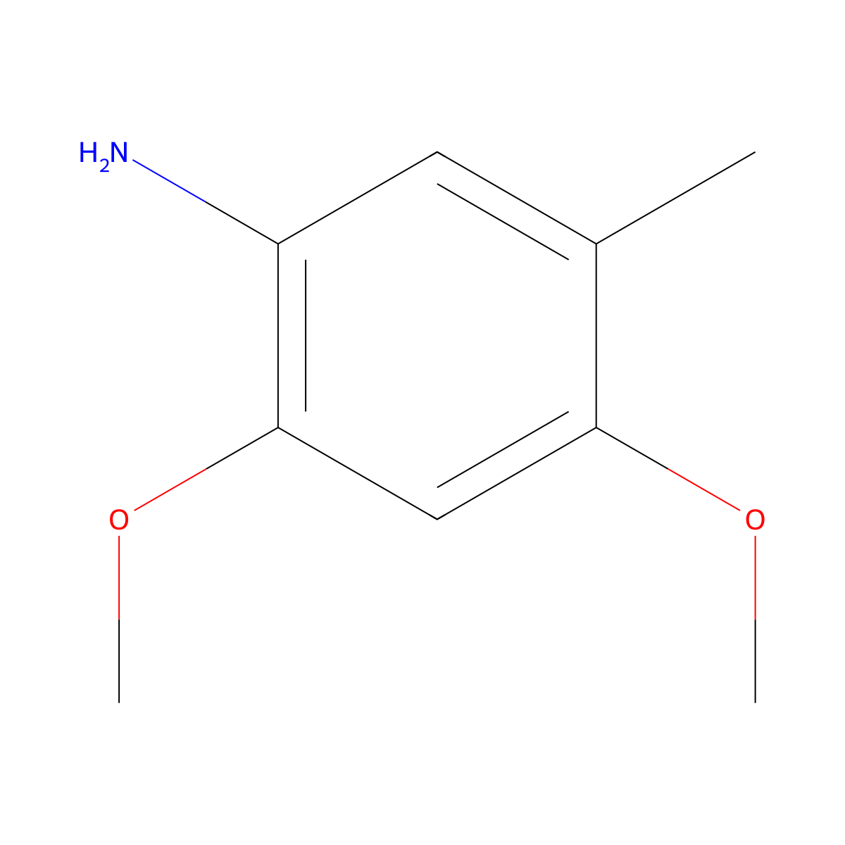 2,4-Dimethoxy-5-methylaniline molecular structure, CAS 82477-59-6