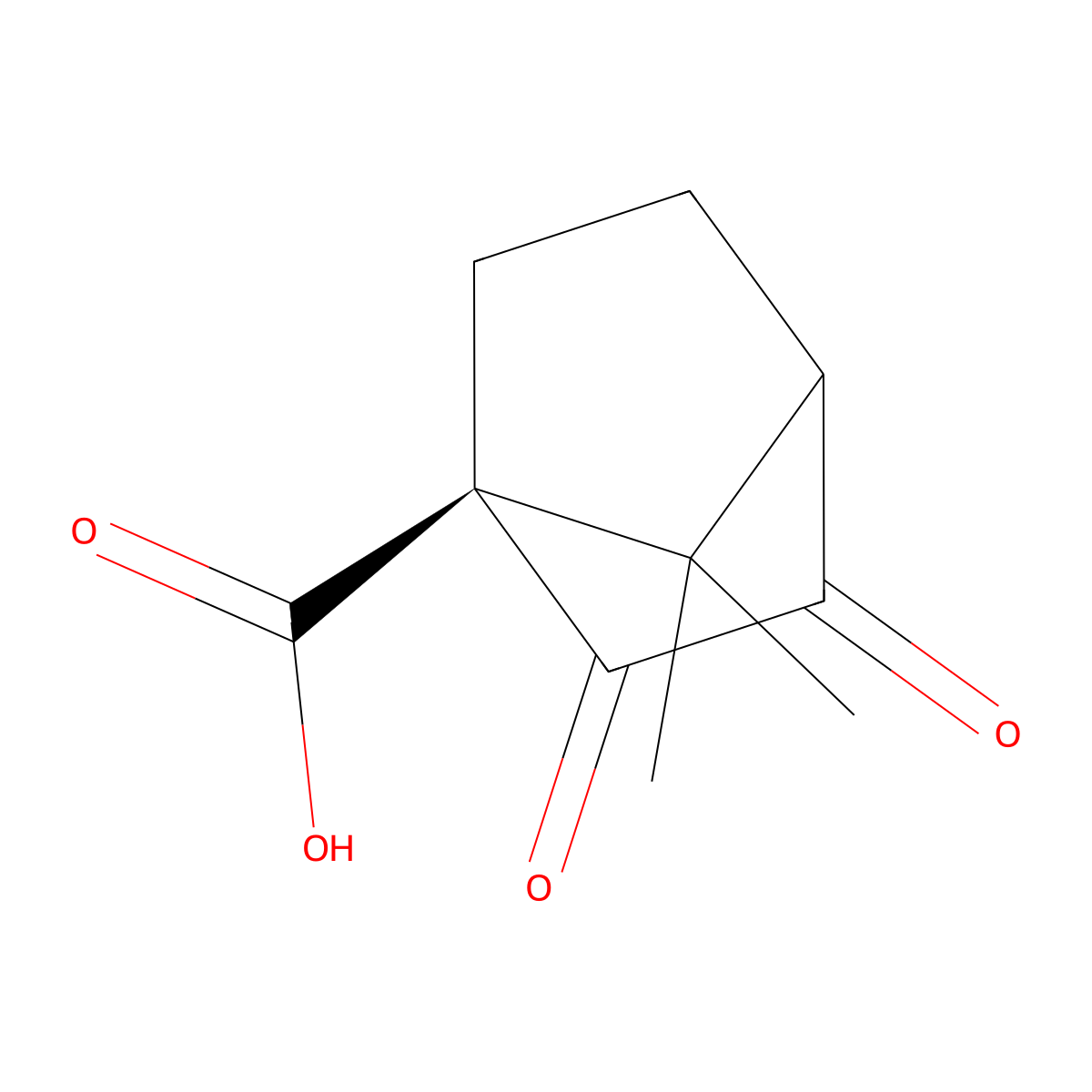(1S)-7,7-Dimethyl-2,3-dioxobicyclo[2.2.1]heptane-1-carboxylic acid molecular structure, CAS 82480-28-2