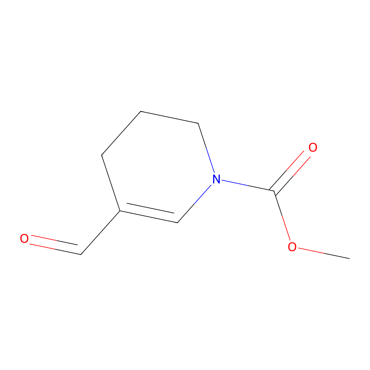 1(2H)-Pyridinecarboxylic acid, 5-formyl-3,4-dihydro-, methyl ester molecular structure, CAS 82483-65-6