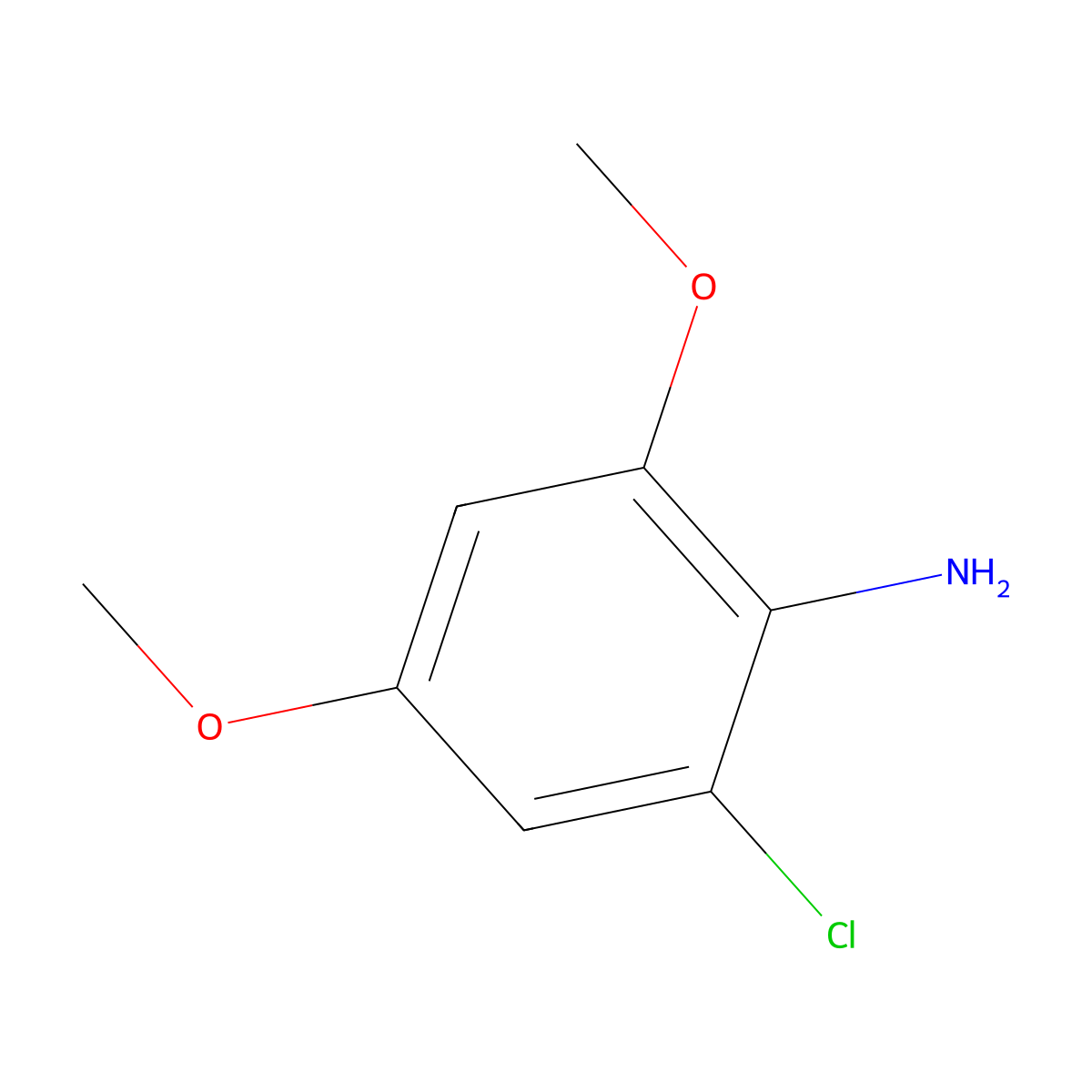 2-Chloro-4,6-dimethoxyaniline molecular structure, CAS 82485-84-5