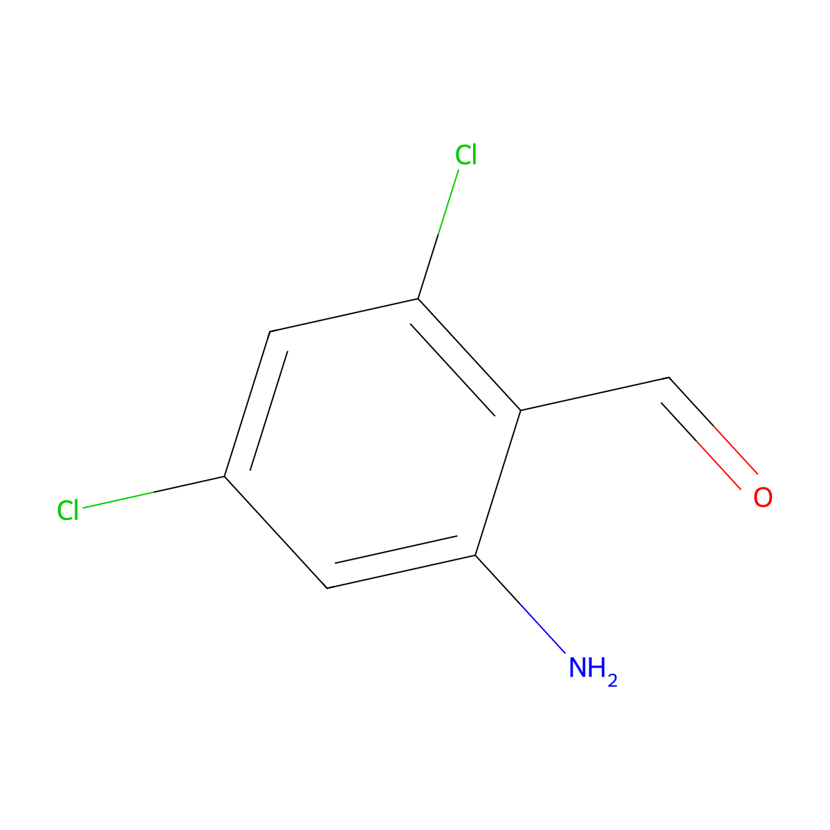 2-Amino-4,6-dichlorobenzaldehyde molecular structure, CAS 82486-81-5