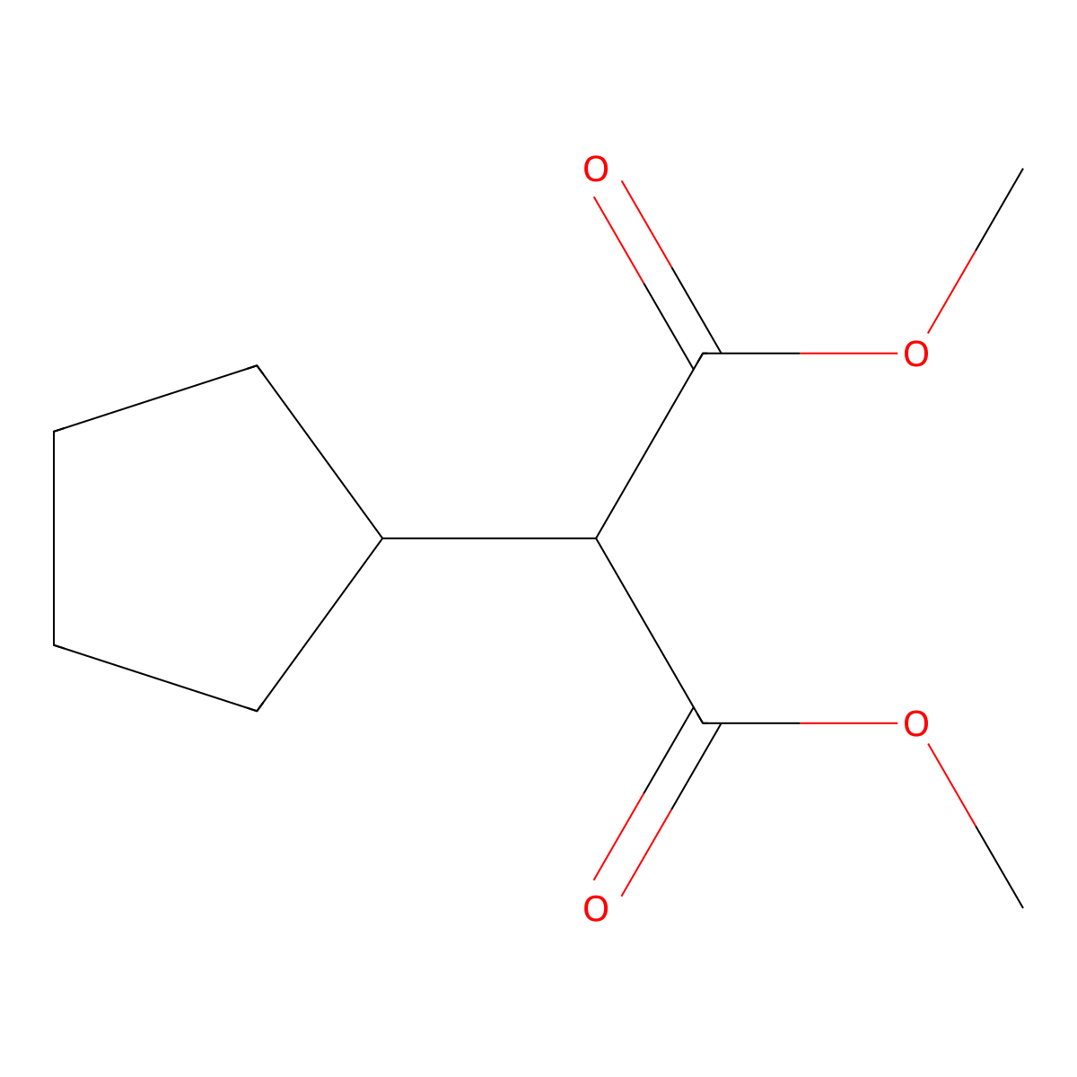 1,3-Dimethyl 2-cyclopentylpropanedioate molecular structure, CAS 82491-60-9