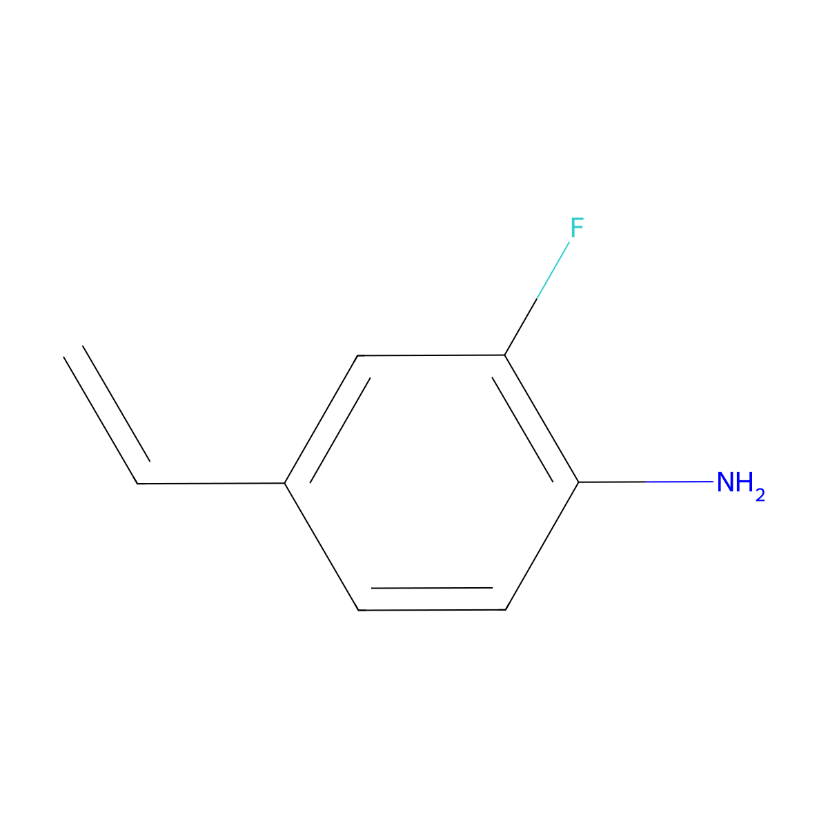4-Ethenyl-2-fluoroaniline molecular structure, CAS 824937-70-4