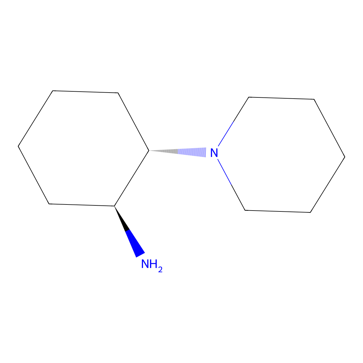 Cyclohexanamine, 2-(1-piperidinyl)-, (1S,2S)- molecular structure, CAS 824938-98-9